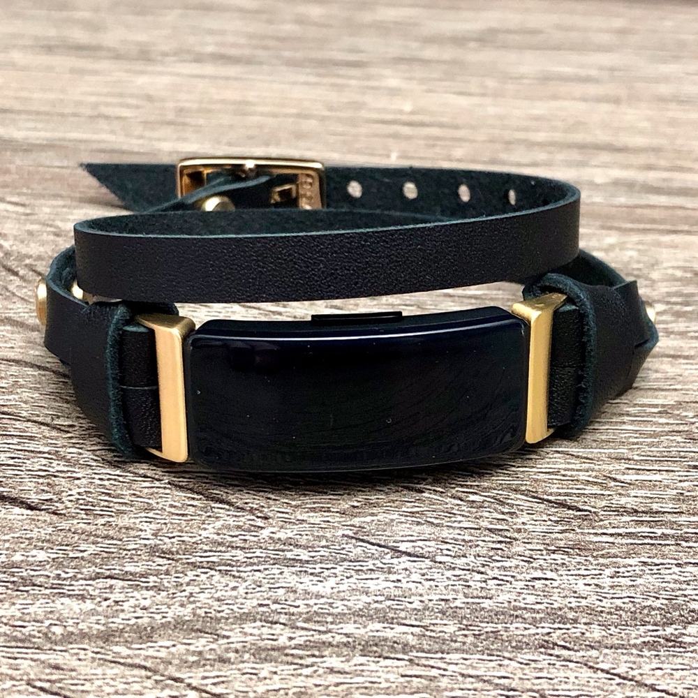 Fitbit Inspire HR Leather Strap Bracelet Gold Band
